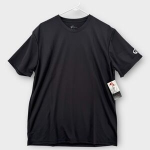 Athletic DNA T-Shirt Mens Large Black Stretch Gym Training Tee‎ Lightweight NWT